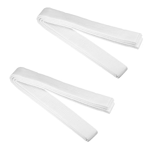 EUIOOVM 2 cinturones de judo de karate, artes marciales, karate, judo, algodón, taekwondo, cinturones profesionales de karate, aikido, cinturón blanco, para niños y adultos, cinturón de artes