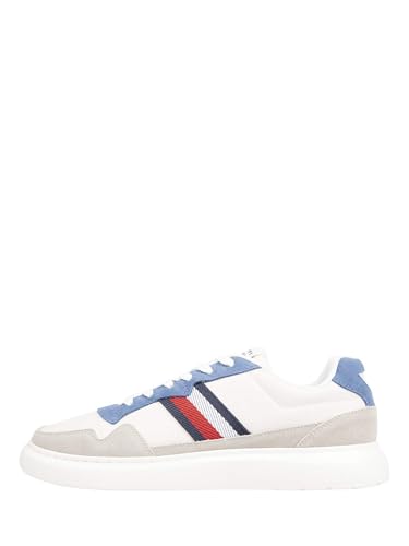 Baskets Tommy Hilfiger Homme avec Semelle Cuvette Cousue et Finitions Cuir