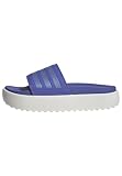adidas Adilette Platform Slides voor dames, Kobaltblauw Blauw Spark Core Wit, 38 EU