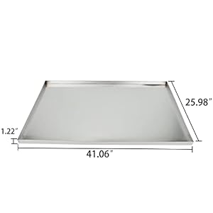 Confote 41"x26" Stainless Steel Replacement Tray for Dog Crate, Chew-Proof and Crack-Proof Confote 41″x26″ Stainless Steel Replacement Tray for Dog Crate, Chew-Proof and Crack-Proof
