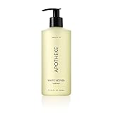 APOTHEKE Liquid Hand Soap, White Vetiver - 10 Fl Oz Hydrating Handsoap with Premium Fragrance Oils Gently Cleanses, Moisturizes & Rejuvenates Skin - Scented Hand Wash for Kitchen & Bathroom