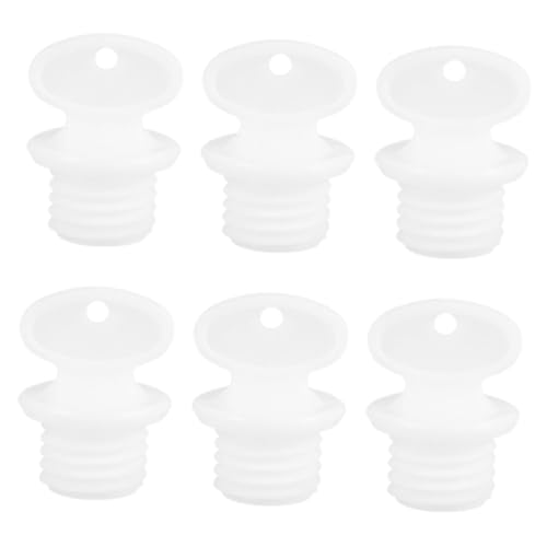 FOMIYES 6pcs Hot Water Bottle Stopper Hot Water Bags Thermal Bottles Hot Water Bottles Water Bottlr Water Pouch Hot Waterbags Cap Replacement Hot Water Sacks Cap Top Water Sack Caps White