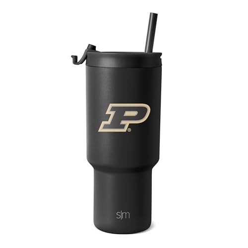 Image of Simple Modern Purdue Boilermakers Tumbler with Straw | 30oz | Collegiate | Trek Officially Licensed Purdue University Insulated Water Bottle, Travel Mug | Football Gift for Men, Dad, Him, Her