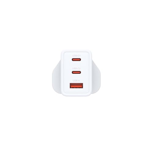 Chargeur GaN 65W rapide USB-C multiprise pour smartphone et PC portable