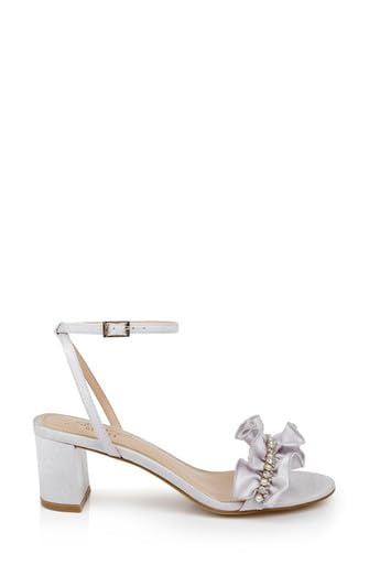 Jewel Badgley Mischka Desirie Ruffle Block Heel Sandal3
