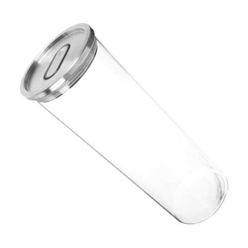 SHINEOFI Bote de Vidrio Transparente para Almacenar Alimentos 1700 Ml Tapa de Acero Inoxidable y Sello Hermético Recipiente de Cocina Práctico para Cereales Granos y Alimentos Secos