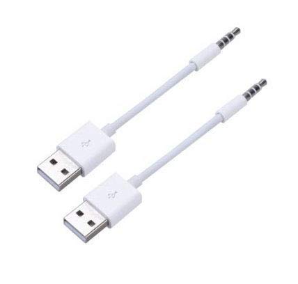 Wpeng Mini Usb Cable,2 Pack 4 Inch Length 3.5Mm 2 In 1 Usb Charger And Sync Data Cable For Apple Ipod Shuffle 3Rd / 4Th / 5Th /6Th /7Th Generation #TOP3