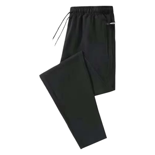 Men Unisex Stretch Quick Drying Pants Casual Elastic Waist Drawstring Stretch Pants L