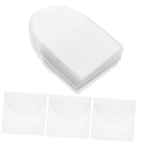 ROMISBABA 40Pcs Transparent Coin Holder Pouch Commemorative Money Storage Bags Coin Protectors for Collectors for Exhibitions and Design