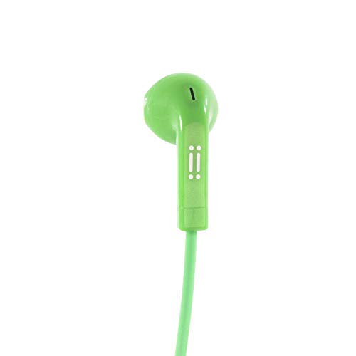 Aiino Pop - Auriculares in-Ear ergonómicos y universales con adaptadores de Silicona para Practicar Deporte. Micrófono y botón multifunción - Verde