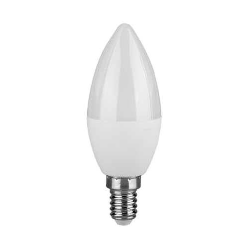 V-TAC Lampadina LED a Candela con Attacco Edison E14, 3,7W (Equivalenti a 25W), Candela, 320 Lumen, Luce Bianca Fredda - (Box 1 Pezzo)