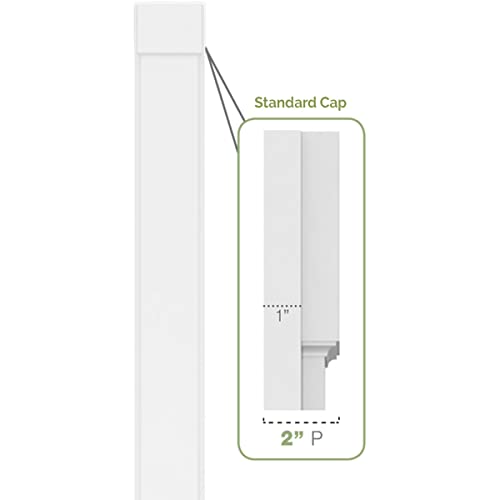 TruCraft Raised Panel Pilaster w/Standard Capital & Base, 4"W x 82"H x 2"P, Base Can Be Trimmed Up to 6 5/8", Architectural Grade PVC, Sold As Pair by Ekena Millwork - Image 9