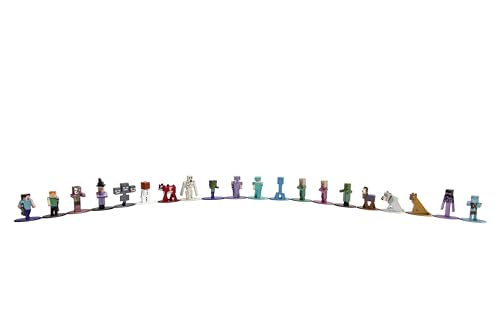 Jada Toys Minecraft 1.65" Die-cast Metal Collectible Figurine 20-Pack Wave 2, Toys for Kids and Adults, Multi (30770)