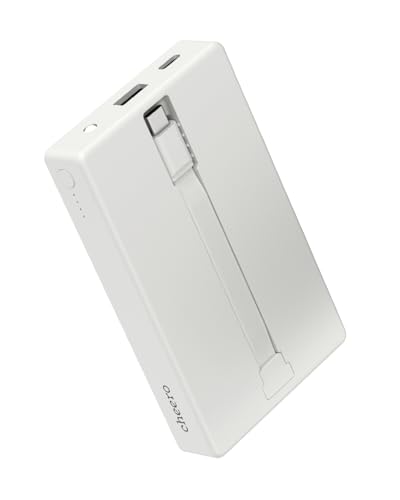 cheero 準固体電池搭載モバイルバッテリー 10000mAh PD20W 急速充電対応 PSE認証 ケーブル一体型 小型 軽量...