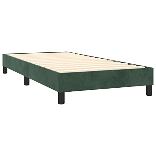 Tino Tech Boxspringbett Boxbetten Betten Bed Frame Bett Gestell Betten Boxspring Boxspringbett Dunkelgrün 100x200 cm Samt – Bild 6