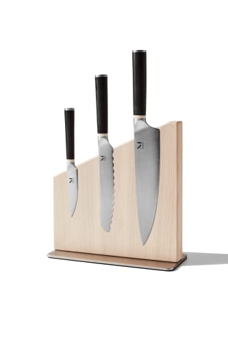 Material Knife Trio + Stand (Almost Black/White Ash) #TOP6
