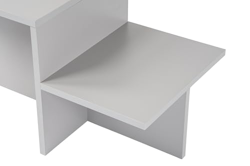 Table à café rustique moderne gris 80x40x40 cm pour salon et bureau - 8