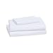 Amazon Basics Lightweight Super Soft Easy Care Dorm-Friendly, Microfiber 3 Piece Bed Sheet Set with 14-Inch Deep Pockets, Twin XL, Bright White, Solid