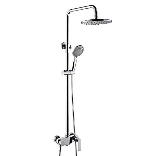 Système de douche anti-éclaboussures avec mitigeur baignoire et pommeau de douche 9"