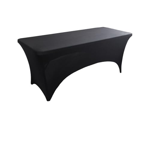 ZYAGH Stretch Tischskirze Rechteck Schwarz (183cm)