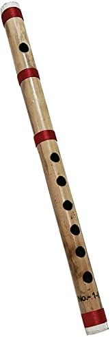 Kunal 14 inch Bamboo Bansuri Flute B Key 7 Holes Fipple Woodwind Clarinet Bamboo Quena Flute Indian Musical Instrument Krishna Flute Birthday Gift Mens Women Kids