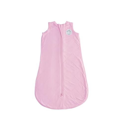 Dreamland Baby Lightweight Bamboo Viscose Sleep Sack (0-6 months). 1.0 TOG Ultra Soft Blanket w/ 2-Way Zipper. 95% Viscose 5% Spandex (Mauve). Mom-Owned US Business Premium Materials
