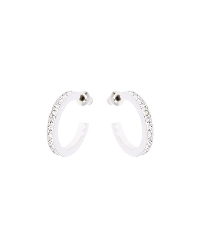 Image of Karen Millen Small Hoop Earrings For Women (Silver)