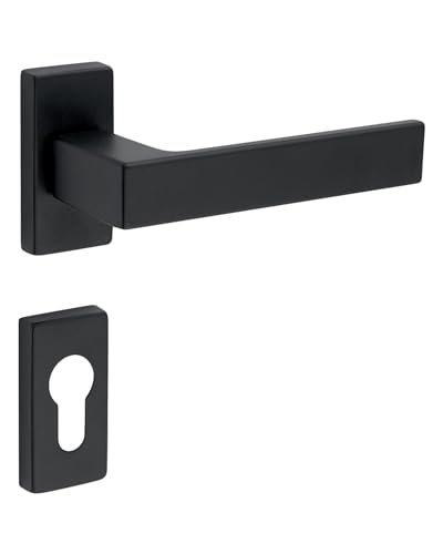 Gedotec Aluminium Drückergarnitur Gartentor-Beschlag schwarz Türbeschlag...