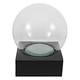 SHINEOFI Kit Globo di Neve in Vetro Trasparente Spesso da 120Mm Base in Resina Nera Campana di Vetro per Esposizione e Materiali Fai da Te per Decorazioni Natalizie e Regali