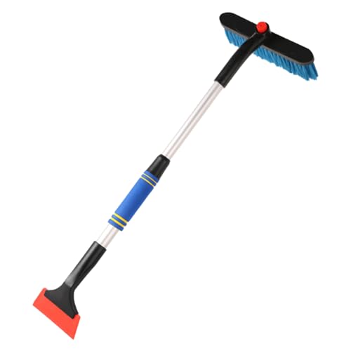 Brosse À Neige Pour Pare-brise – Outil De Nettoyage Extérieur Télescopique Pour L'hiver, Déneigeur Et Grattoir Glace | Grattoir À Glace Amovible Pours SUV, Berlines, Camions, Mini-fourgonnettes Et