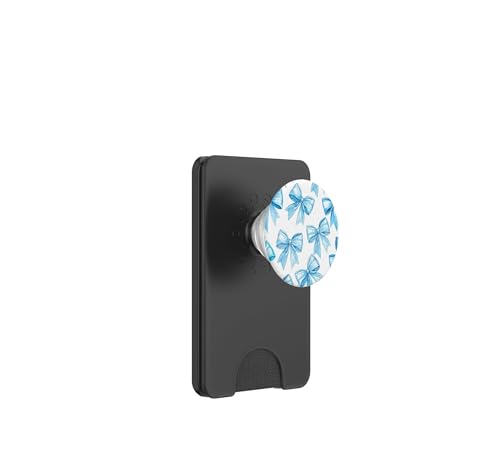 PopSockets PopWallet MagSafe Ruban Bleu Pastel Coquette porte-carte esthétique