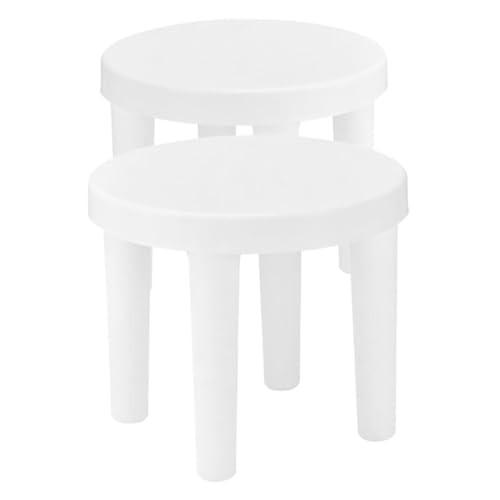 PRETYZOOM 2-Piece Bathroom Stool for Boys and Girls Step Stool Non-Slip Surface for Shower Boys and Girls' Room