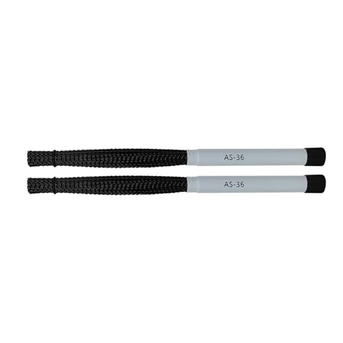 XZQYDS 1Pair Rods Drum Brushes with Comfortable Handle Percussion Drum Brushes Dowels Nylon Drum Sticks Brush Smooth Grip