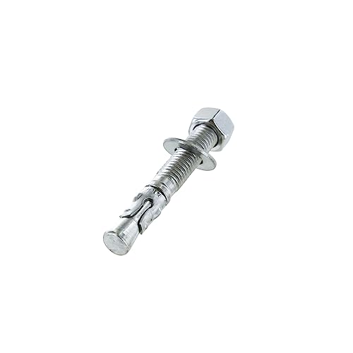 Conquest 1/2\" x 3-3/4\" Type 304 Stainless Steel Wedge Anchors (Box of 25) Heavy Duty Fastener for Concrete