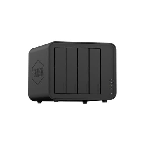 TERRAMASTER F4-424 Max NAS Stockage - 4 Bays Core i5 1235U 10 cœurs 12 Fils, 8GB DDR5 RAM, Ports Dual 10GbE, Stockage NAS Haute Performance pour Entreprise (sans Disque)