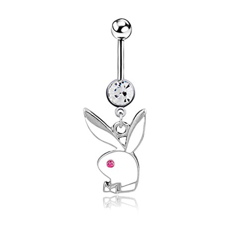 XYBH 1 Pieza de Piercing para el Ombligo de Conejo, Anillos Colgantes para el Ombligo, Piercing de Acero quirúrgico, Anillos para el Ombligo, Piercing para el Ombligo, joyería Sexual para el Cuerpo