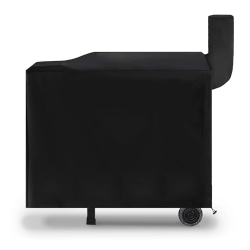 Grill Cover for Z Grill 700 Serial Wood Pellet Grills for ZPG-450A ZPG-550B Grills 600D Heavy Duty Waterproof UV Fade Resistant Full Length Z Grill Cover Year-Round Outdoor Protection