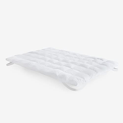 Pikolin Home - Topper Microfibra Antialérgico 5 cm | 150x190 | Sobrecolchón | Cubrecolchón | Colchoncillo | contra Ácaros, Bacterias y Moho | Osaka