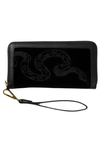 Killstar Hiss Me Wallet Black Snake Velvet Zipper Gothic Alternative