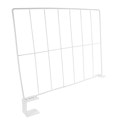 Parliky Iron Mesh Shelf Divider for Closet Organization Easy Installation Storage for Kitchen Cabinets Wardrobe Clothes Separator with Clip and Reliable Design