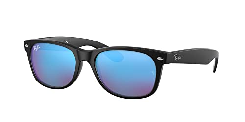 Ray-Ban RB2132 Sunglasses Bundle: RB 2132 NEW WAYFARER 622/17 New Wayfarer Rubber Black Grey and Eyewear Cleaning Kit