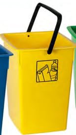 CUBETAS GASTRONORM ® - Cubeta reciclar 26L amarillo con asa 29x32x40 Fervik