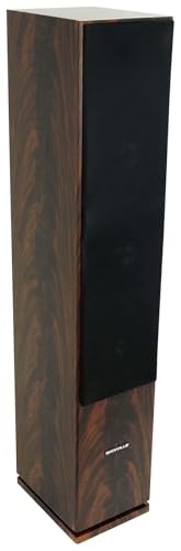 Rockville RockTower 68D 400W Passive Tower Speaker 8 Ohm, Deep Bass, High-Fidelity Sound, Sleek Dark Wood Design, for Home Audio Enthusiasts
