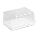 Produktbild liushop Butterdose Butter Teller Box Container Transparent Kunststoff Aufbewahrungsbox Käseserver Aufbewahrungshalter-Tablett mit Deckelkäsebrett Küchentools Butterschale