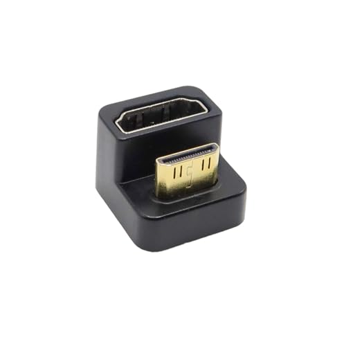 Kado 180 Degree Mini HDMI to HDMI 4K 60Hz Adapter U Shaped Mini HDMI Male to HDMI Female Extender Converter for Portable Monitor, Laptop, Tablet, Camera and Projector (Long Side Inward Up Angle) by Kado - Used condition - US$7.19