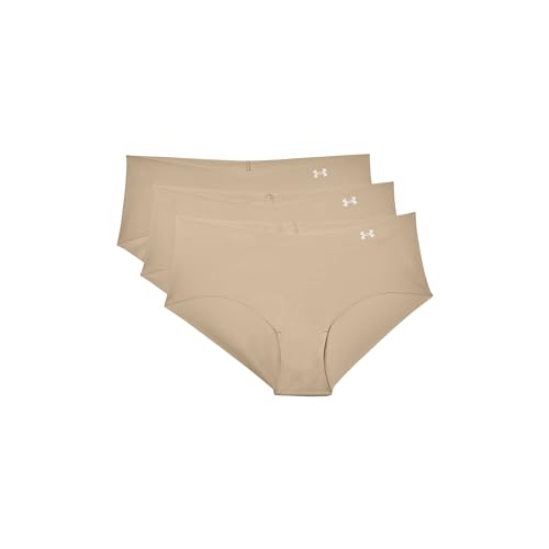Image of Under Armour Women's Deprecated-3-pack Pure Stretch No Show Hipster Underwear, All-day Comfort Fit & Ultra-soft