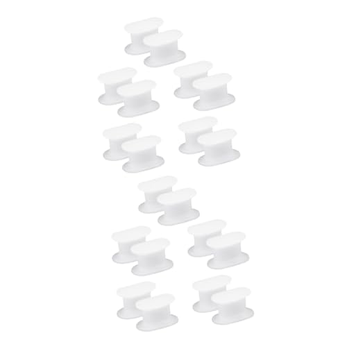 SHERCHPRY 10pairs Big Toe Separator Practical Bunion Straightener for Hallux Overlapping Toes Comfortable White Isolation Pads to Friction