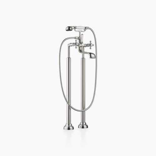 Dornbracht Madison Rubinetteria per Vasca a Due Fori con Tubi da appoggio, per Installazione Libera, 25943360, colorazione: Platino Opaco - 25943360-06
