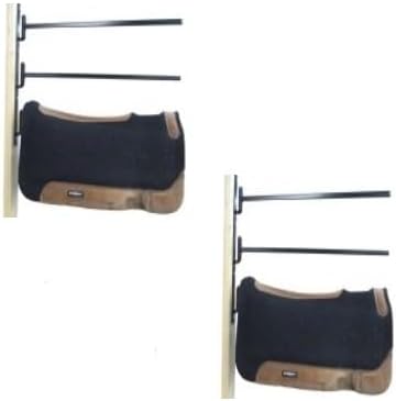 Paquete de 2 almohadillas para montar en la pared y estantes para mantas, diseño oscilante para organización de habitaciones de tachuelas, barra de