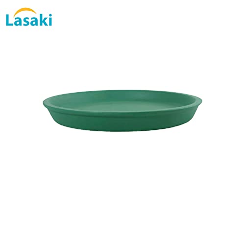 Image of Lasaki Round Ceramic Trays (Plates Saucers) for Pots, planters, Flower, Succulent(Set of 2,deep Jungle,3.5 inch) R3.5(Plants not Included)